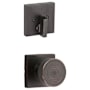 Kwikset Pismo Single Cylinder Interior Pack with Square Rose Venetian Bronze