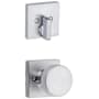 Kwikset Pismo Single Cylinder Interior Pack with Square Rose Satin Chrome
