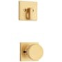 Kwikset Pismo Single Cylinder Interior Pack with Square Rose Satin Brass