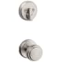Kwikset Sora Knob Keyed Entry Handleset Interior Pack with Round Rose Satin Nickel