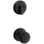 Kwikset Sora Knob Keyed Entry Handleset Interior Pack with Round Rose Matte Black