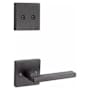 Kwikset Halifax Lever Non-Turning Dummy Interior Pack with Square Rose for Handlesets Venetian Bronze