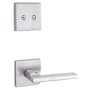Kwikset Halifax Lever Non-Turning Dummy Interior Pack with Square Rose for Handlesets Satin Chrome