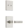 Kwikset Mirada Lever Dummy Handleset Interior Pack with Rectangle Rose Satin Nickel