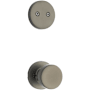 Kwikset Pismo Knob Dummy Handleset Interior Pack with Round Rose Gun Metal