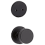Kwikset Pismo Knob Dummy Handleset Interior Pack with Round Rose Matte Black