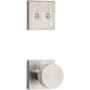 Kwikset Pismo Non-Turning Dummy Interior Pack with Square Rose Satin Nickel