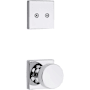 Kwikset Pismo Non-Turning Dummy Interior Pack with Square Rose Polished Chrome