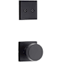 Kwikset Pismo Non-Turning Dummy Interior Pack with Square Rose Matte Black