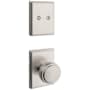 Kwikset Sora Knob Dummy Handleset Interior Pack with Rectangle Rose Satin Nickel