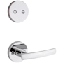Kwikset Sydney Dummy Interior Pack with Round Rose Polished Chrome