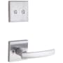 Kwikset Sydney Lever Non-Turning Dummy Interior Pack with Square Rose for Handlesets Satin Chrome