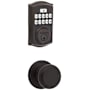 Kwikset Juno Passage Knob Set and Electronic Keyless Entry Deadbolt Combo Pack with SmartKey from the SmartCode Deadbolts Touchpad Collection Venetian Bronze
