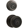 Kwikset Juno (Round Rosette) Knob and 780 Deadbolt Combo Pack with SmartKey Venetian Bronze