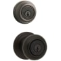 Kwikset Juno (Round Rosette) Knob and 780 Deadbolt Combo Pack with SmartKey Venetian Bronze