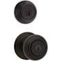 Kwikset Juno (Round Rosette) Knob and 980 Deadbolt Combo Pack with SmartKey Venetian Bronze
