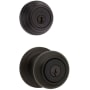 Kwikset Juno (Round Rosette) Knob and 980 Deadbolt Combo Pack with SmartKey Venetian Bronze