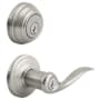Kwikset Tustin SmartKey Single Cylinder Leverset and Deadbolt Combo Pack Satin Nickel