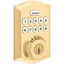 Kwikset Home Connect Traditional Keyless Entry Electronic Keypad Deadbolt with Z-Wave Lifetime Polished Brass