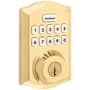 Kwikset Home Connect Traditional Keyless Entry Electronic Keypad Deadbolt with Z-Wave Lifetime Polished Brass