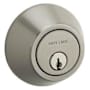 Kwikset 9100 Series Single Cylinder Keyed Entry Deadbolt from the Safe Lock Collection Satin Nickel