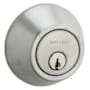 Kwikset 9100 Series Single Cylinder Keyed Entry Deadbolt from the Safe Lock Collection Satin Chrome