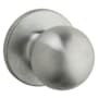 Kwikset Regina Non-Turning One-Sided Dummy Door Knob with Round Rose from the Safe Lock Collection Satin Chrome
