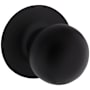 Kwikset Regina Non-Turning One-Sided Dummy Door Knob with Round Rose from the Safe Lock Collection Matte Black