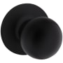 Kwikset Regina Non-Turning One-Sided Dummy Door Knob with Round Rose from the Safe Lock Collection Matte Black