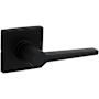 Kwikset Safe Lock by Kwikset Daylon Passage Door Lever Set with Square Rose Matte Black