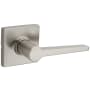 Kwikset Daylon Passage Door Lever Set with Square Rose from the Safe Lock Collection Satin Nickel