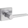 Kwikset Daylon Passage Door Lever Set with Square Rose from the Safe Lock Collection Satin Chrome