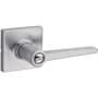 Kwikset Safe Lock by Kwikset Daylon Privacy Door Lever Set with Square Rose Satin Chrome