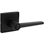 Kwikset Safe Lock by Kwikset Daylon Privacy Door Lever Set with Square Rose Matte Black