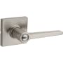 Kwikset Daylon Single Cylinder Keyed Entry Door Lever Set with Square Rose from the Safe Lock Collection Satin Nickel