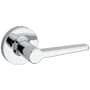 Kwikset Daylon Non-Turning One-Sided Dummy Door Lever with Round Rose from the Safe Lock Collection Polished Chrome