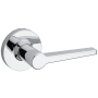 Kwikset Daylon Non-Turning One-Sided Dummy Door Lever with Round Rose from the Safe Lock Collection Polished Chrome