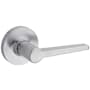 Kwikset Daylon Non-Turning One-Sided Dummy Door Lever with Round Rose from the Safe Lock Collection Satin Chrome