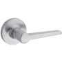 Kwikset Daylon Non-Turning One-Sided Dummy Door Lever with Round Rose from the Safe Lock Collection Satin Chrome