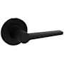 Kwikset Daylon Non-Turning One-Sided Dummy Door Lever with Round Rose from the Safe Lock Collection Matte Black