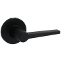 Kwikset Daylon Non-Turning One-Sided Dummy Door Lever with Round Rose from the Safe Lock Collection Matte Black