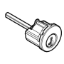 Kwikset SmartKey Cylinder with Housing for Single Cylinder Deadbolts Polished Brass