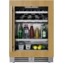 Landmark 24 Inch Wide 16 Bottle and 70 Can Capacity Beverage Cooler with Alternating (Blue, White, Amber) LED lighting, Door Alarm, Touch Control Panel and Lockable Right Hinged Door Panel Ready