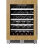 Landmark 24 Inch Wide 45 Bottle Capacity Single Zone Wine Cooler with Alternating (Blue, White, Amber) LED lighting, Door Alarm, Touch Control Panel and Lockable Left Hinged Door Panel Ready