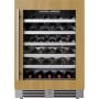 Landmark 24 Inch Wide 45 Bottle Capacity Single Zone Wine Cooler with Alternating (Blue, White, Amber) LED lighting, Door Alarm, Touch Control Panel and Lockable Right Hinged Door Panel Ready