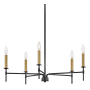 Lark Hux 5 Light 28" Wide Taper Candle Chandelier Black