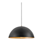 Lark Lou 1 Light 22" Wide Pendant with Steel Shade Black / Lacquered Brass