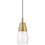 Lark Livie 1 Light 8" Wide Mini Pendant / Semi-Flush Ceiling Fixture Lacquered Brass