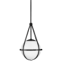 Lark Colby 1 Light 12" Wide Pendant with Cased Opal Glass Black