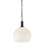 Lark Rivi 13" Wide Pendant with Cased Opal Glass Black